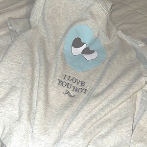 Limited edition PINK crewneck iloveyou not size medium
